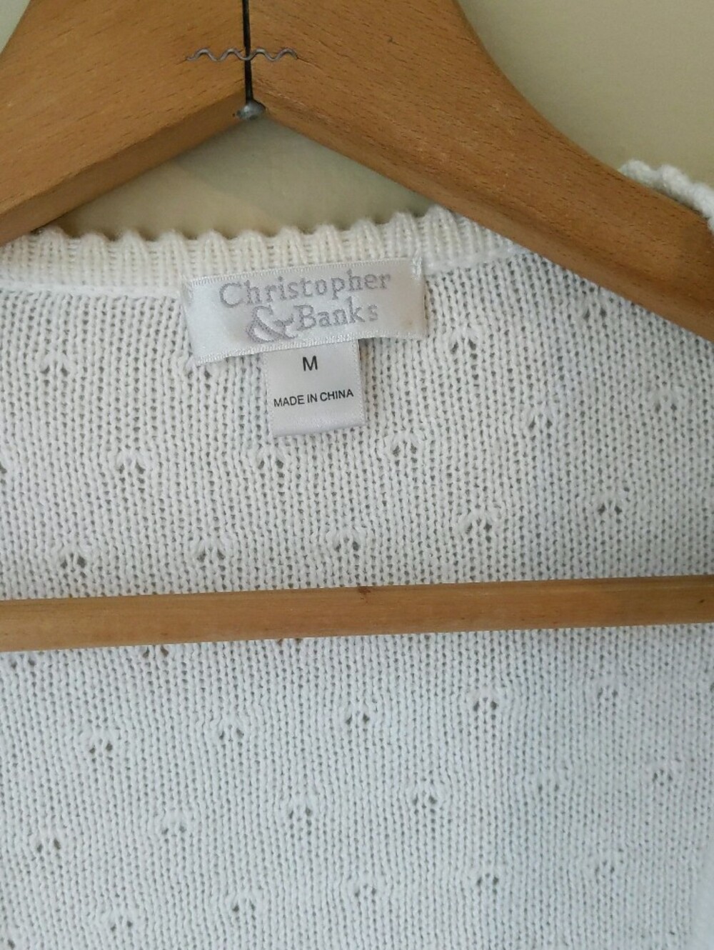 Christopher & Banks Cream Tie-Front Cardigan - Picture 2 of 4